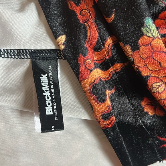 NWOT Dragon Rising Velvet Single Split Maxi Skirt, Blackmilk size small - Picture 10 of 10